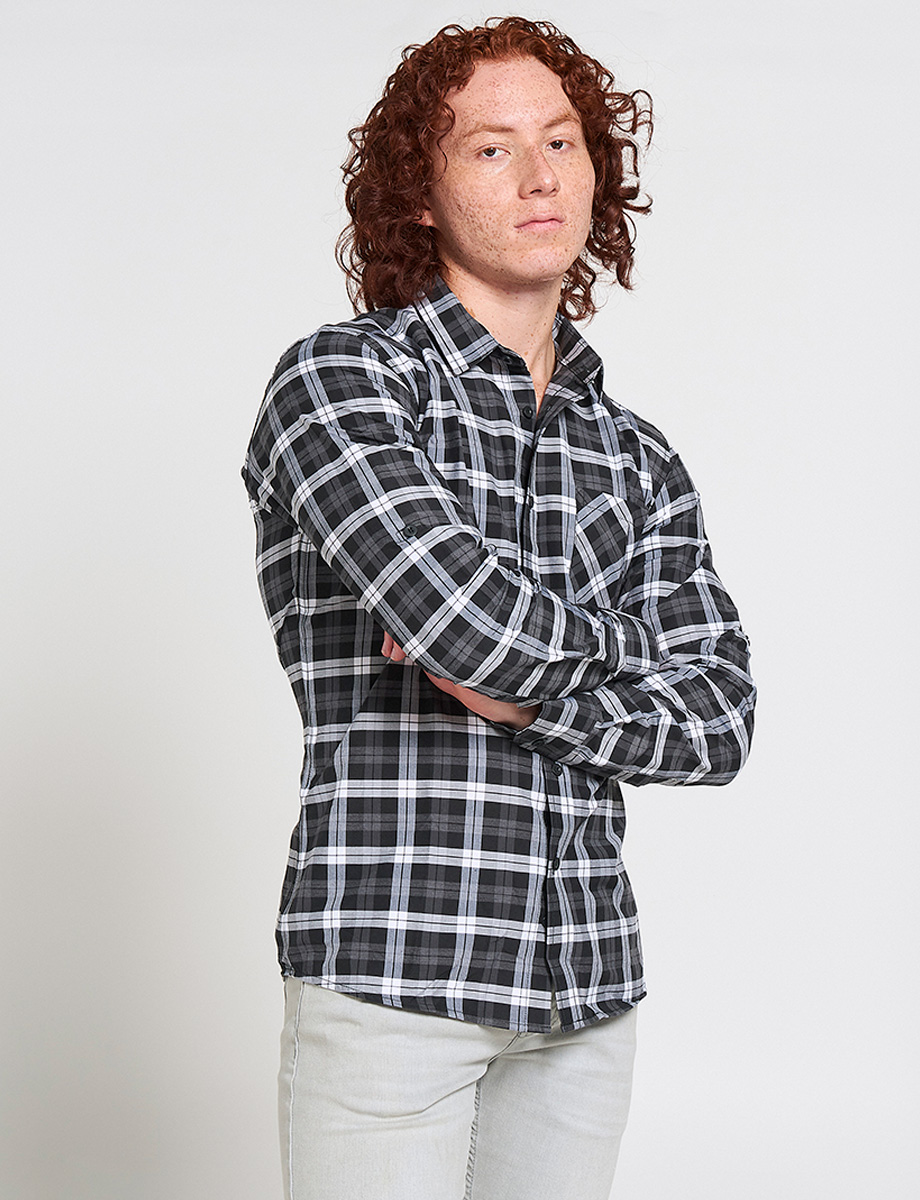 Camisa Leñador a Cuadros con Bolsillo