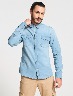 Camisa Denim con Lavados Azul claro