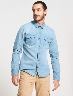Camisa Denim con Lavados Azul claro