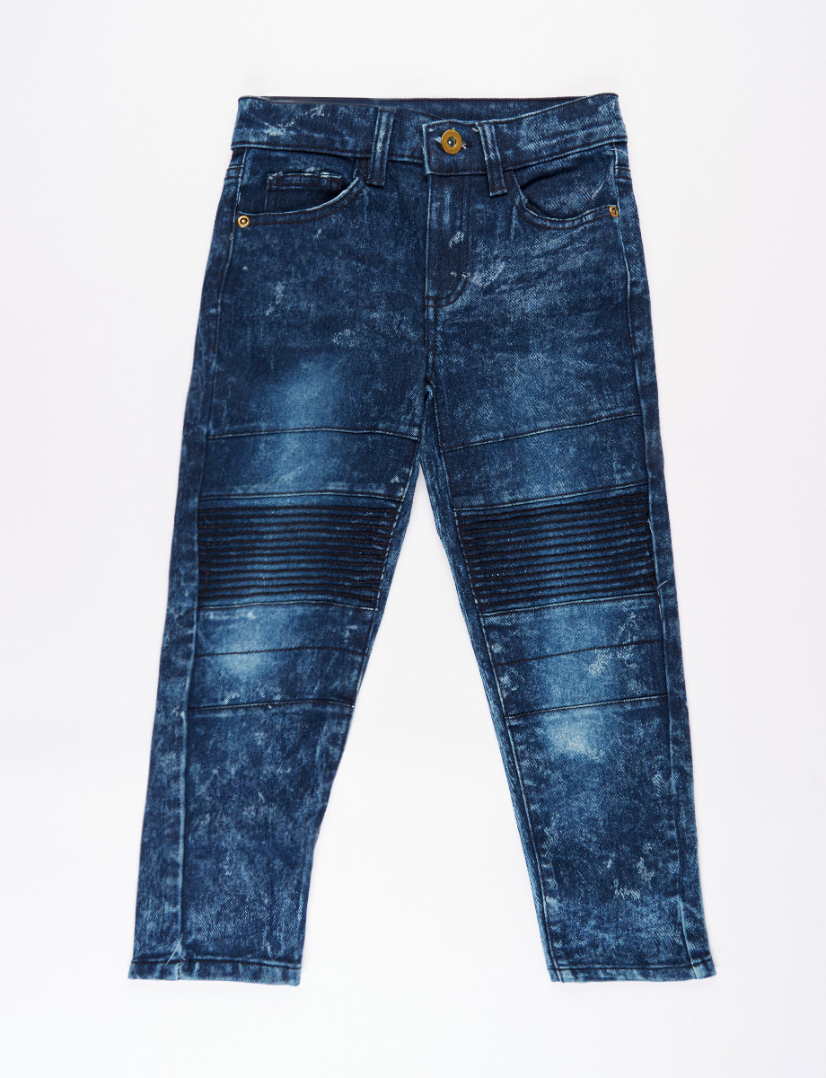 Jean Tie-dye con Desgaste de color