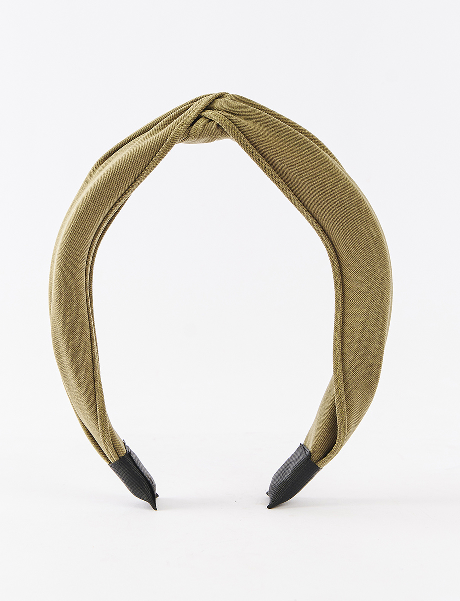 Diadema con Nudo Verde Oliva