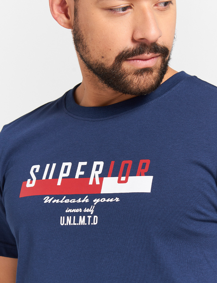 Camiseta Azul marino Superior