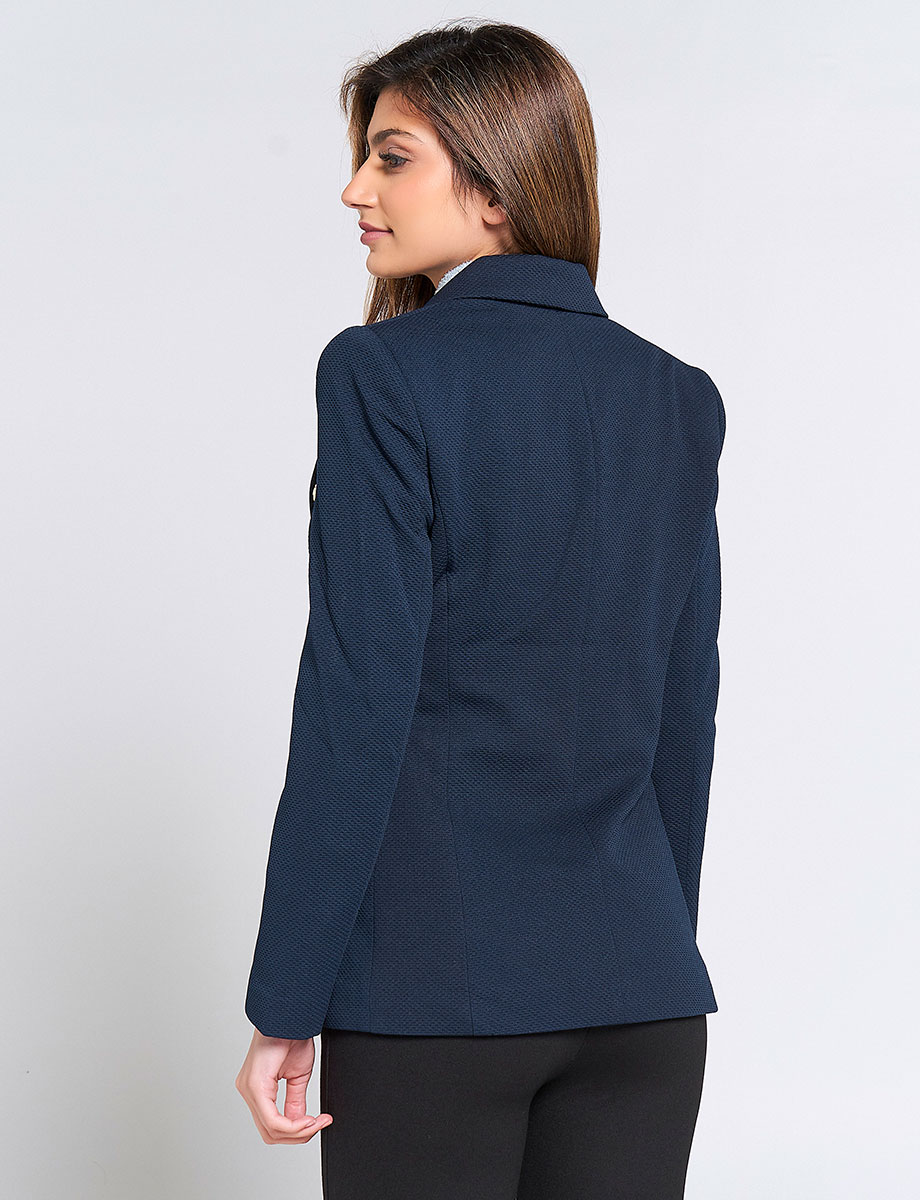 Blazer Largo Unicolor con Botones