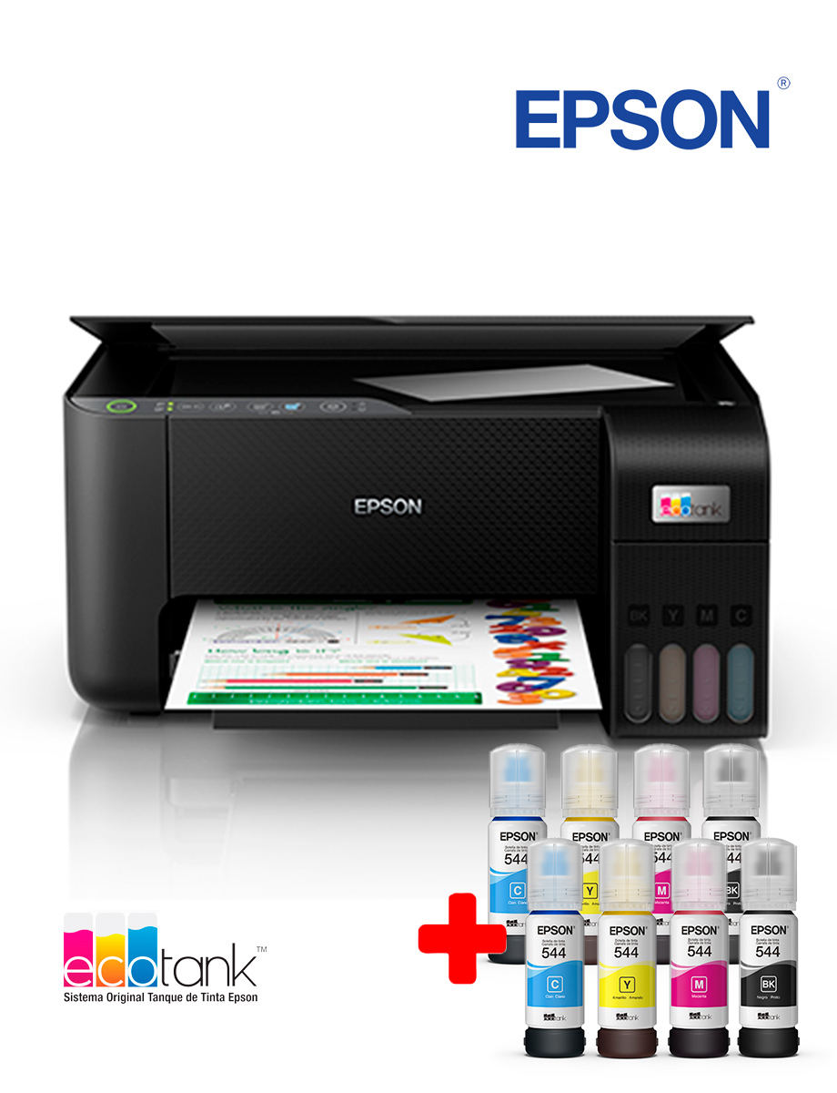 Impresora EcoTank L3250 + 2 Juegos de Tinta Epson