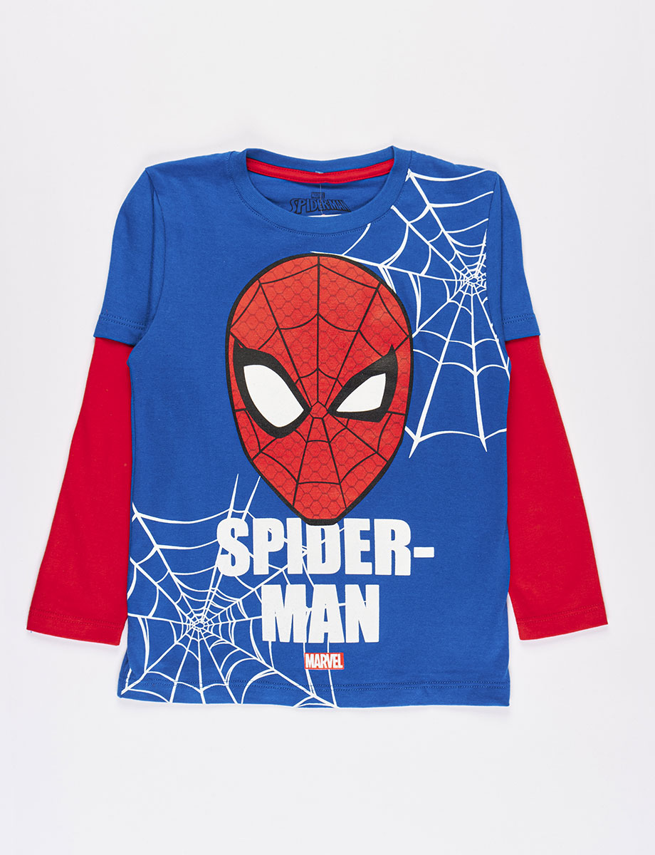 Buzo esc Bicolor Estampado Spider-Man