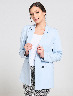 Blazer Largo con Botones Celeste