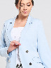 Blazer Largo con Botones Celeste