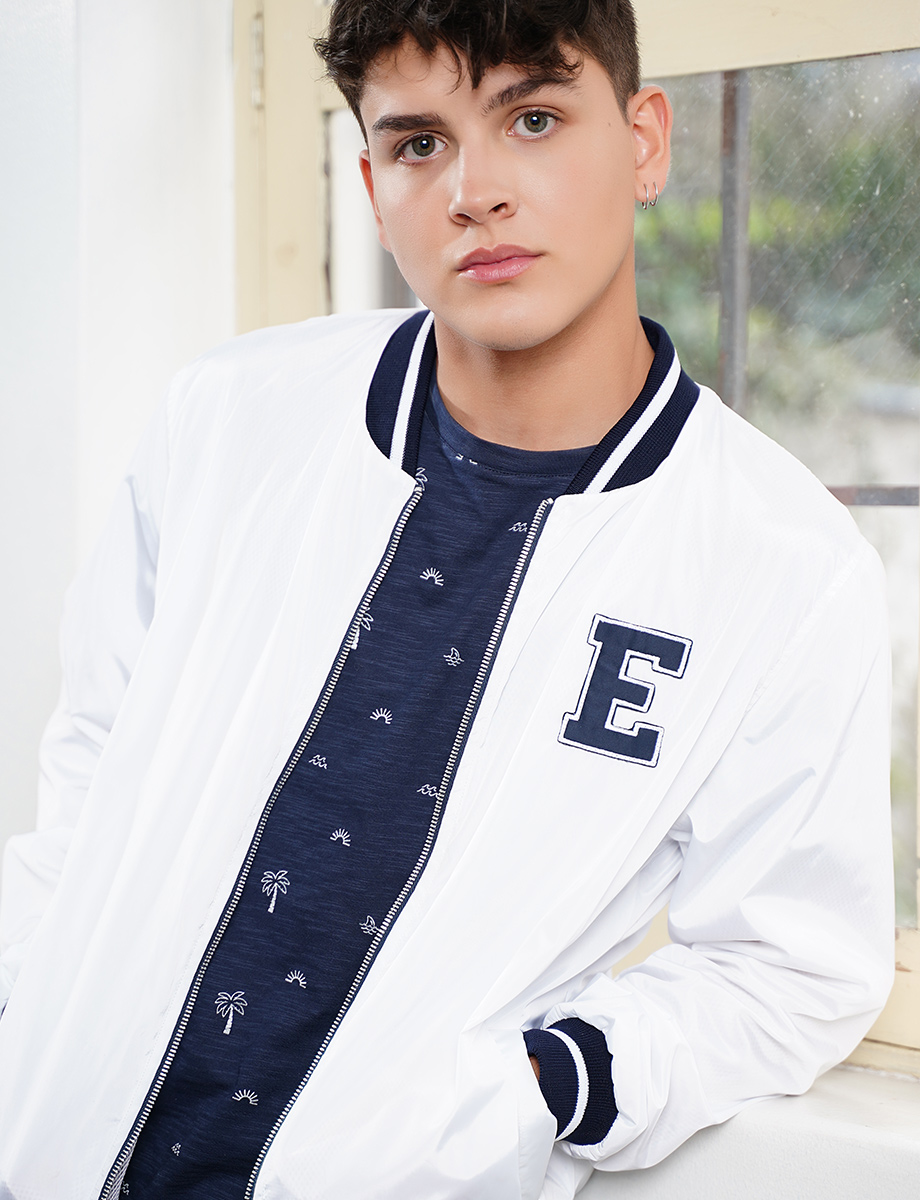Chompa Bomber Blanca