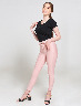 Pantalón Casual con Venas Palo de Rosa