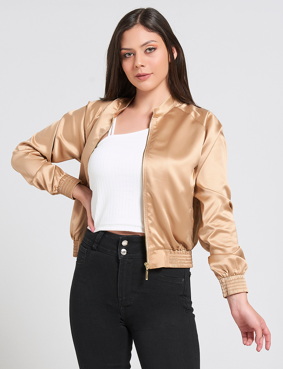 Chaqueta Bomber Dorada