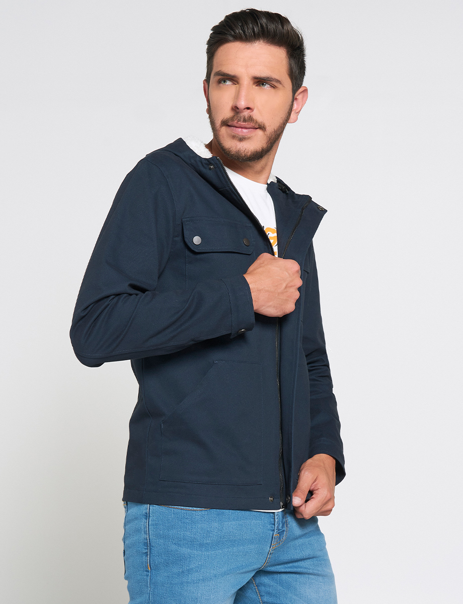 Parka Borrego con Bolsillos