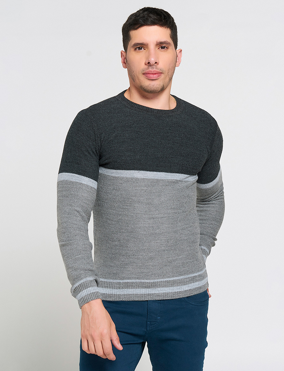 Sweater Combinado Bloques de Color