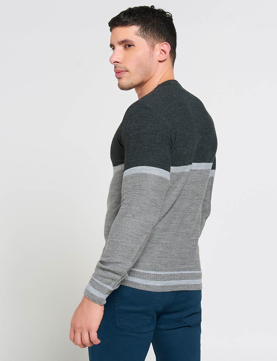 Sweater Combinado Bloques de Color
