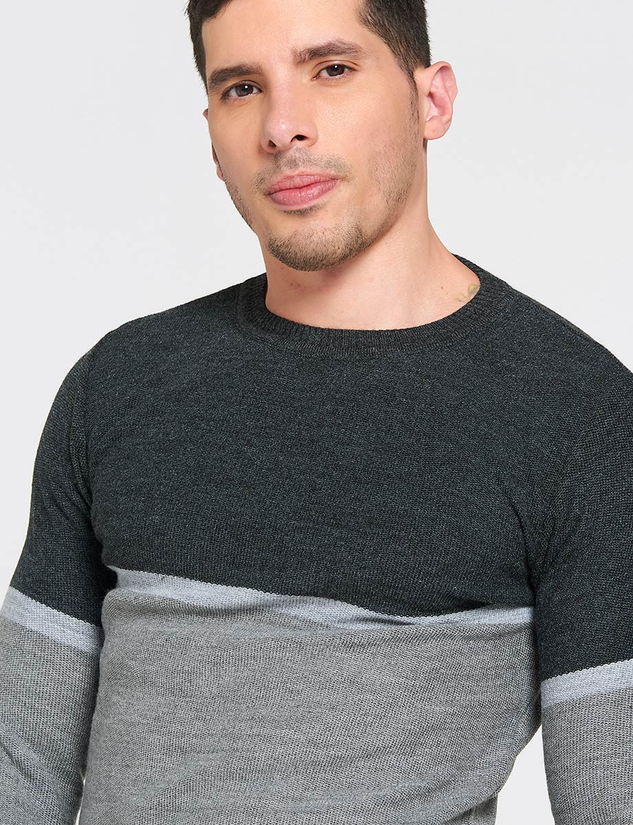 Sweater Combinado Bloques de Color