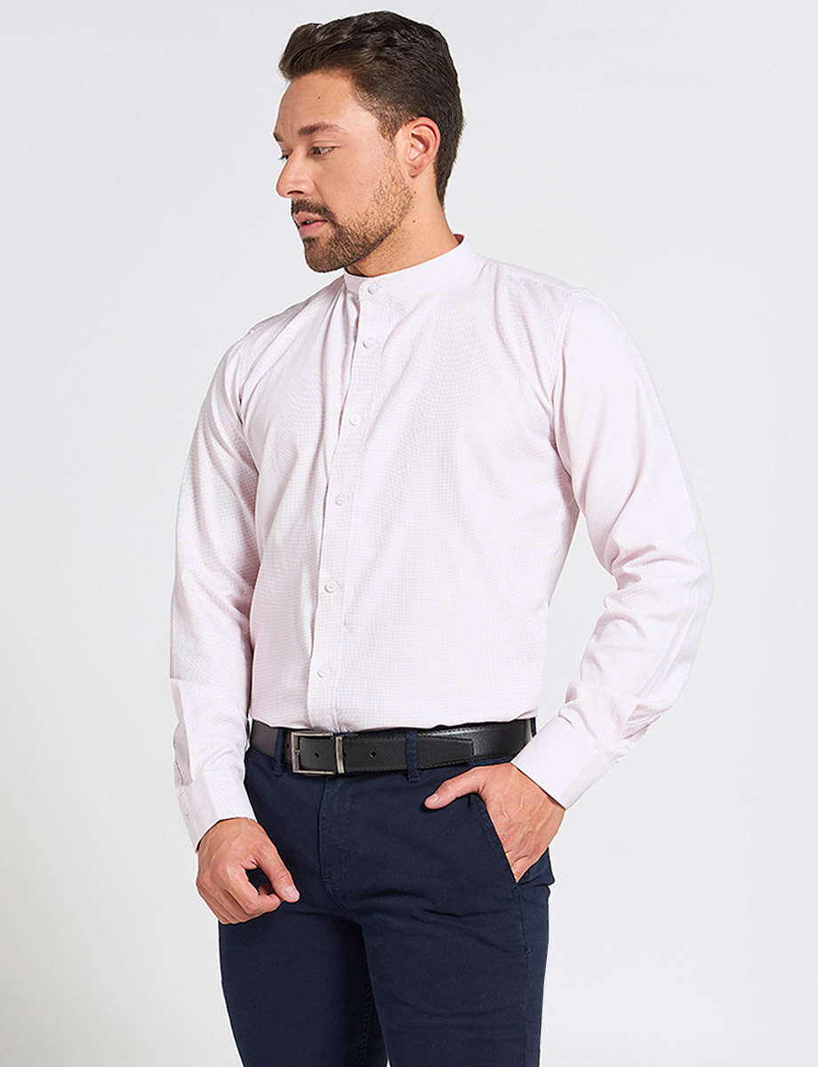 Camisa Palo de Rosa con Textura
