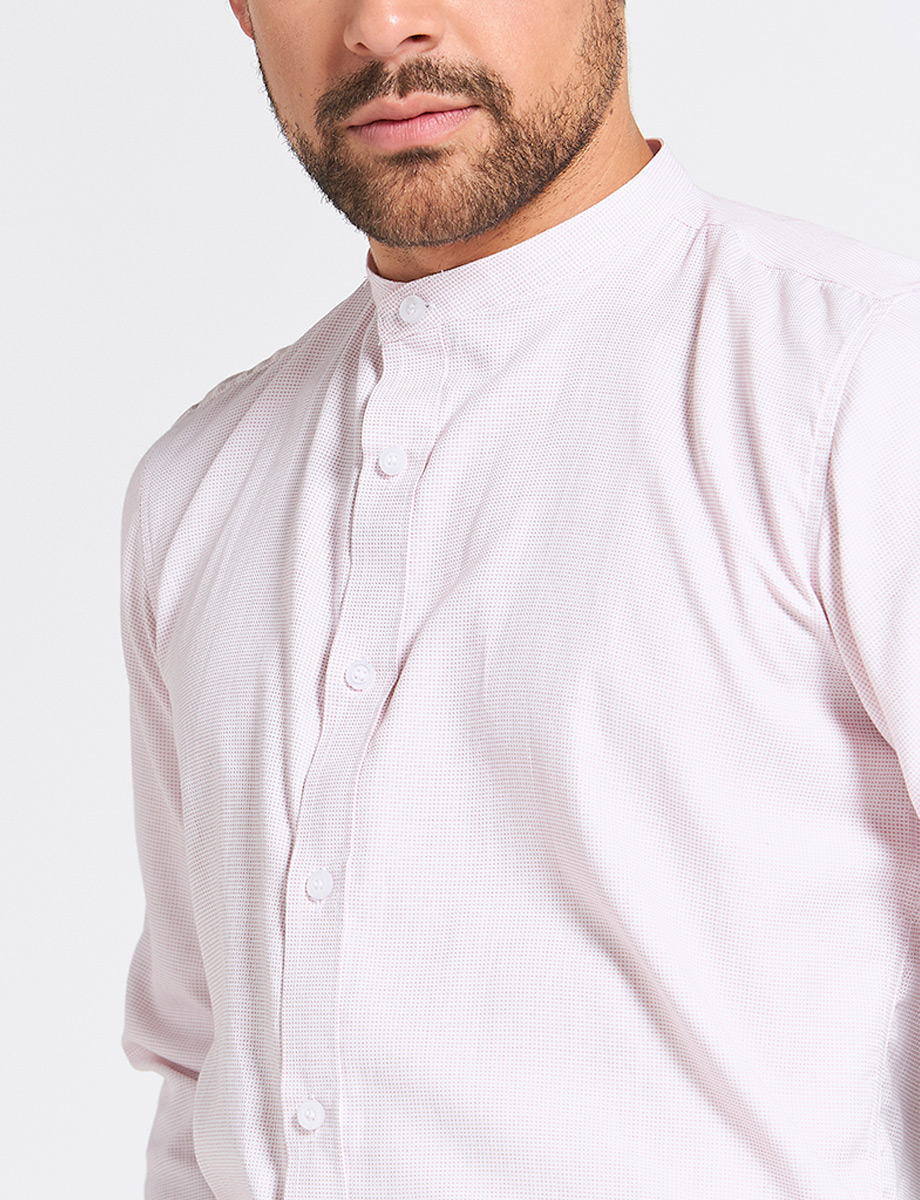 Camisa Palo de Rosa con Textura