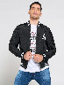 Chompa Bomber con Parche Negra
