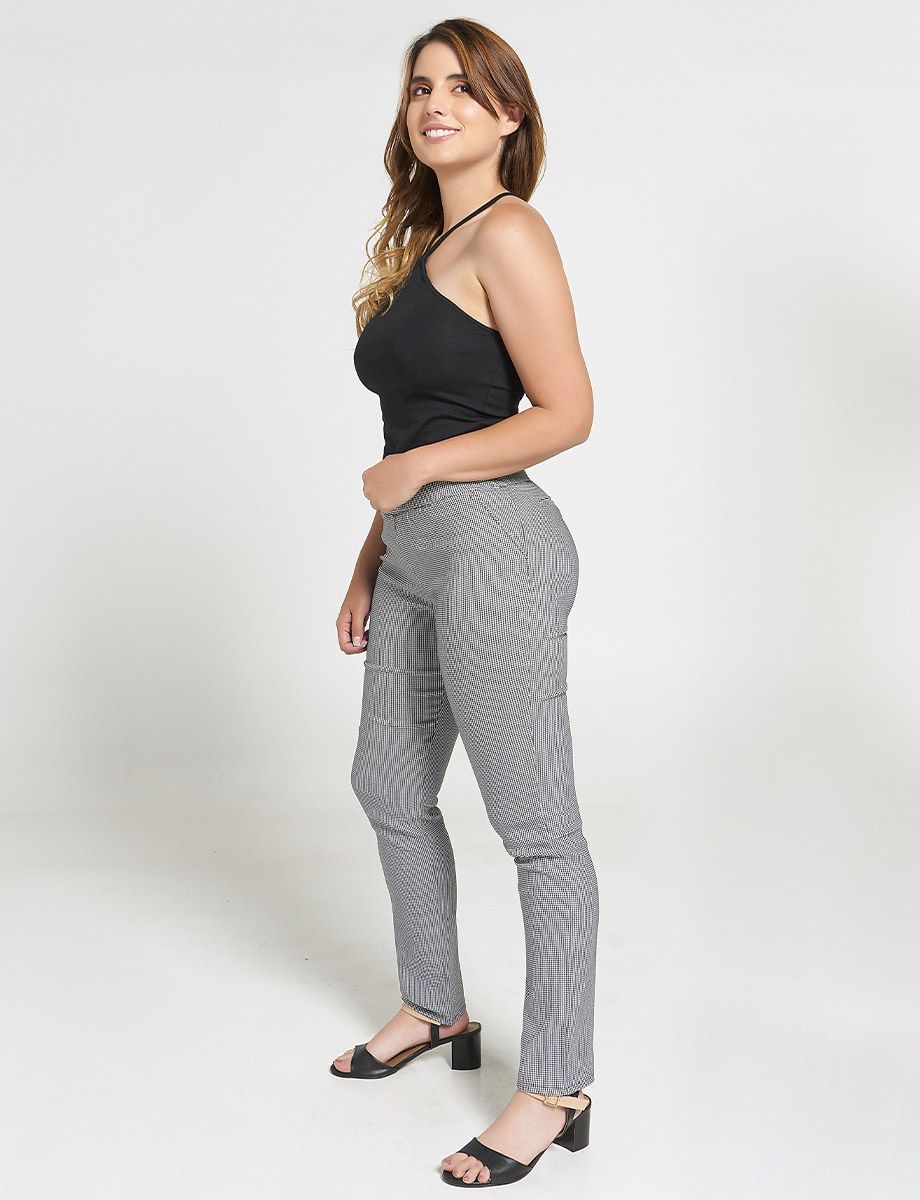 Legging a Cuadros con Bolsillos