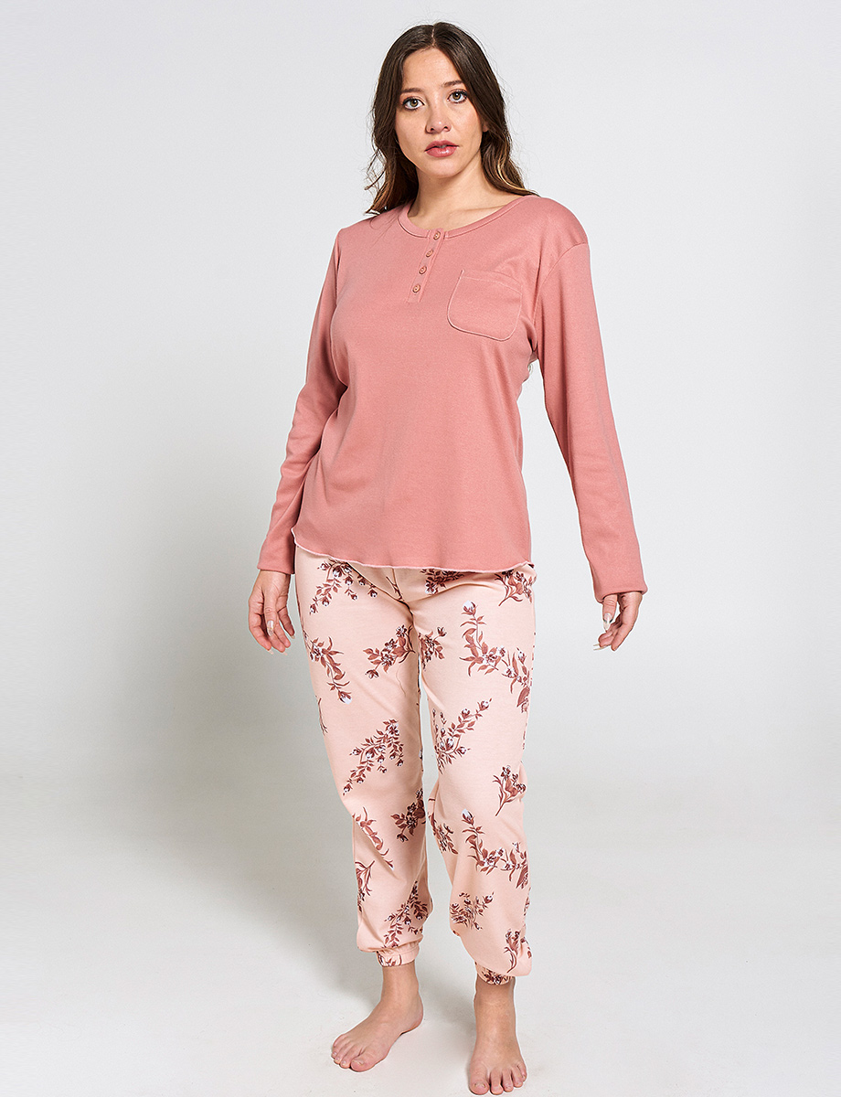 Pijama Buzo + Pantalón Estampado