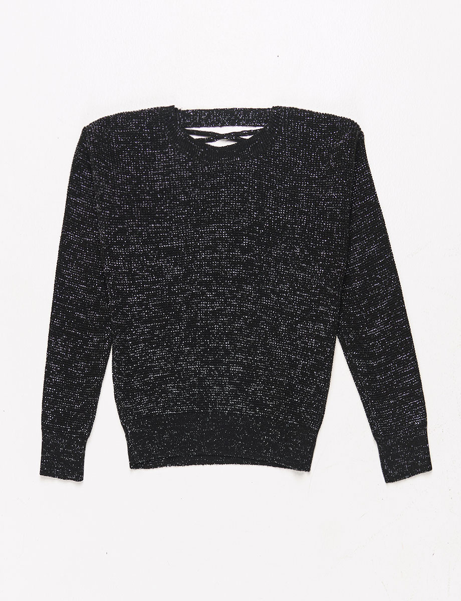 Sweater con Brillos Negro