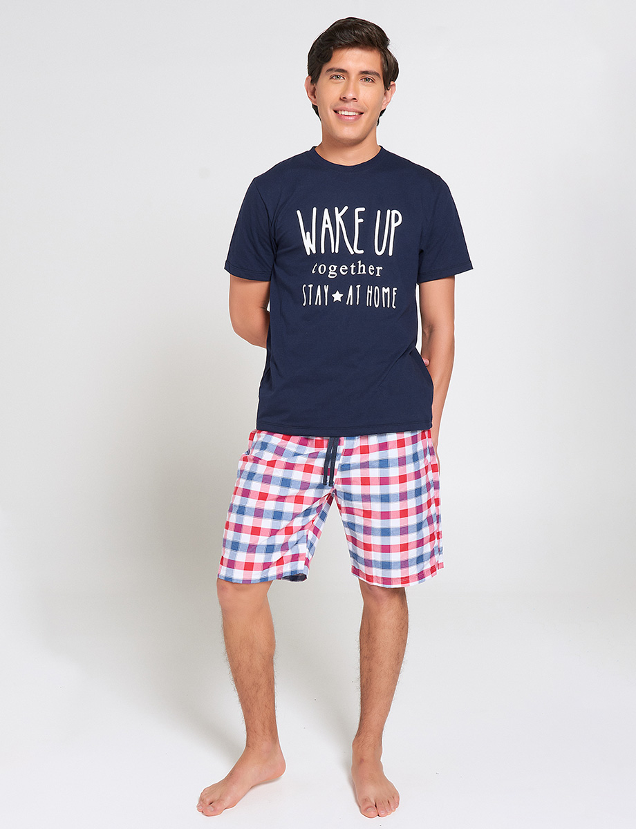 Pijama Short + Camiseta Wake Up