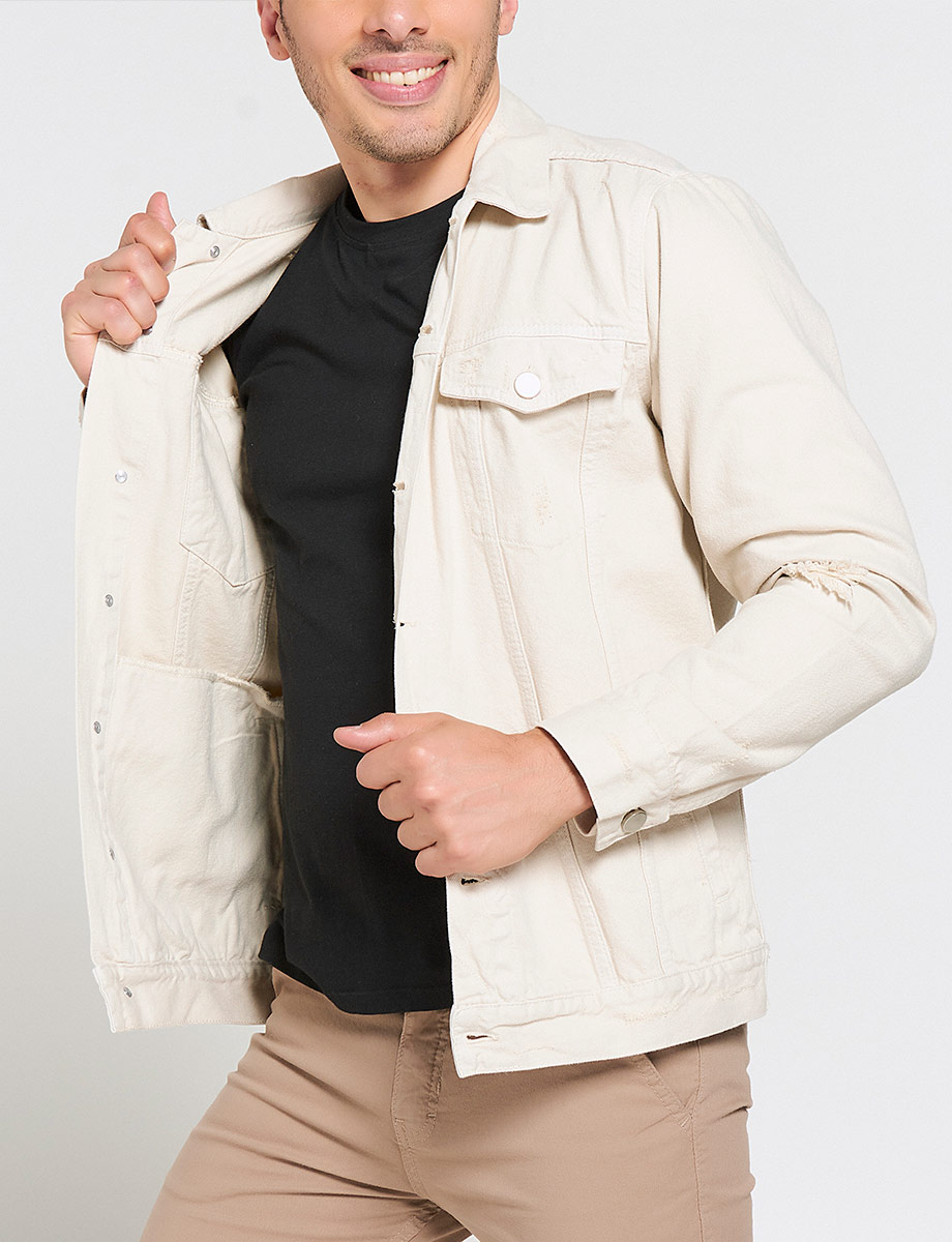 Chaqueta Denim Beige