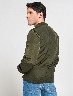 Chompa Bomber con Cierre Verde Militar