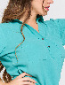 Blusa Camisera Turquesa
