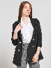Blazer Largo con Botones Negro