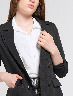 Blazer Largo con Botones Negro