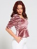 Blusa Peplum Terciopelo Unicolor