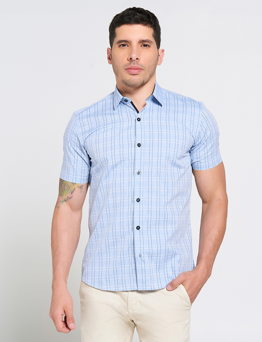 Camisa a Cuadros Manga Corta