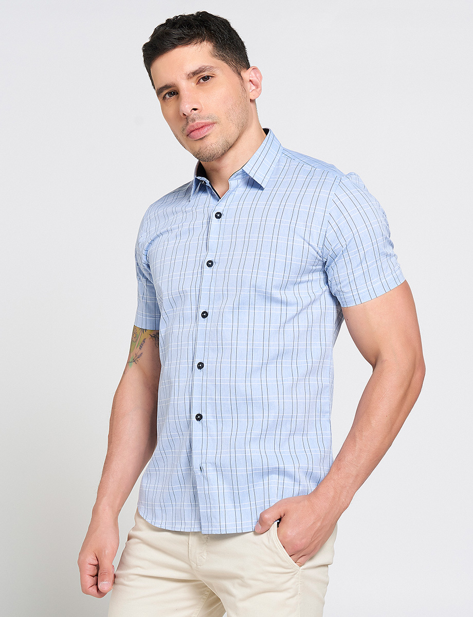 Camisa a Cuadros Manga Corta