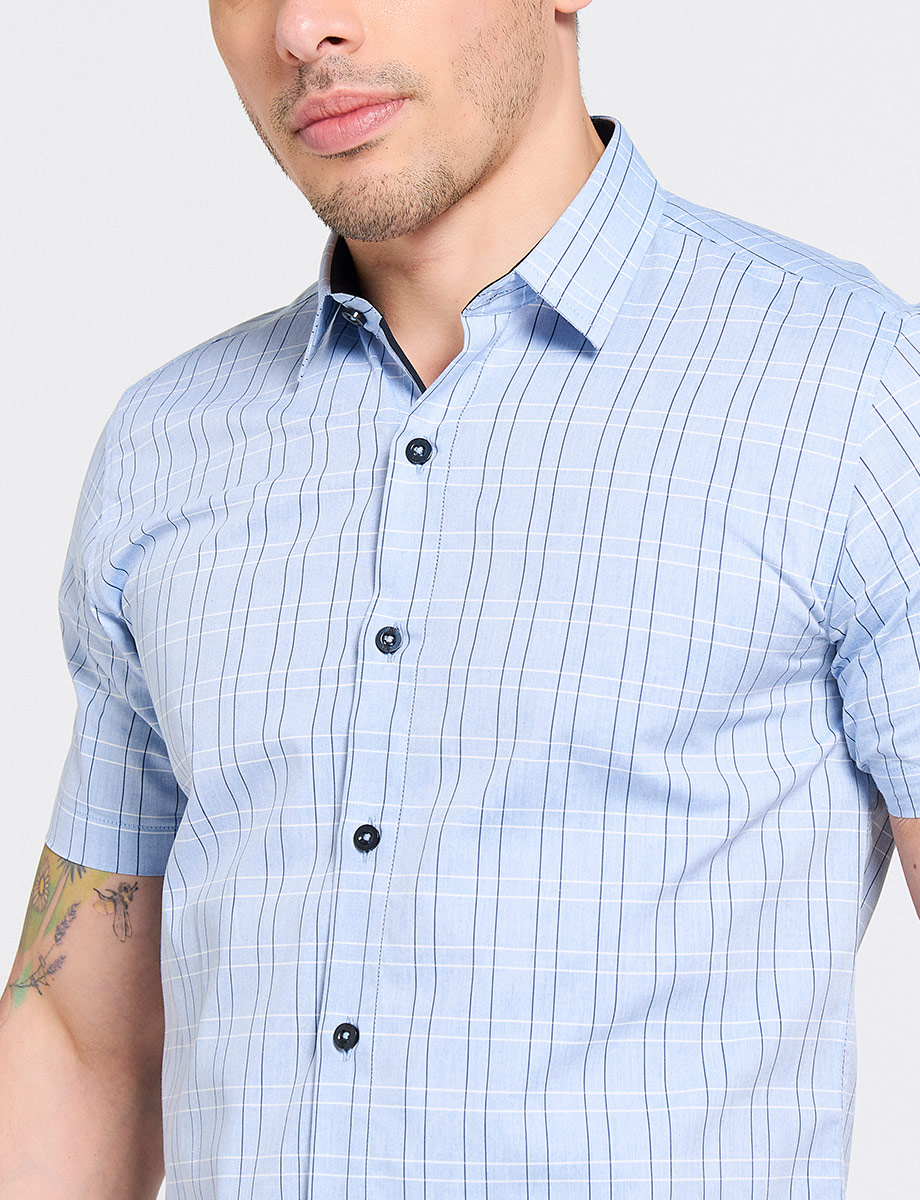 Camisa a Cuadros Manga Corta