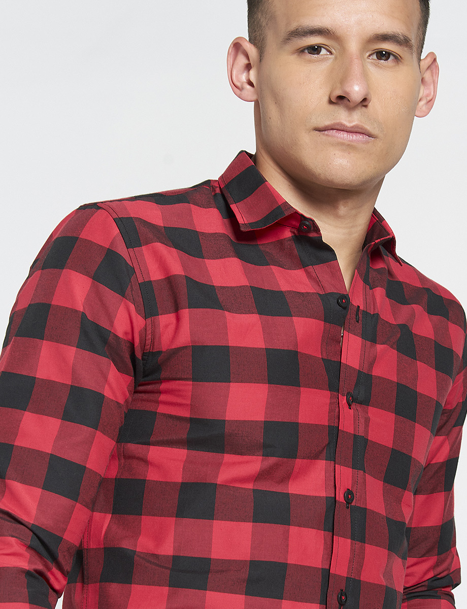 Camisa a Cuadros Rojo/Negro