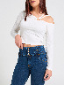 Jean Pretina Ancha 3 Botones Azul