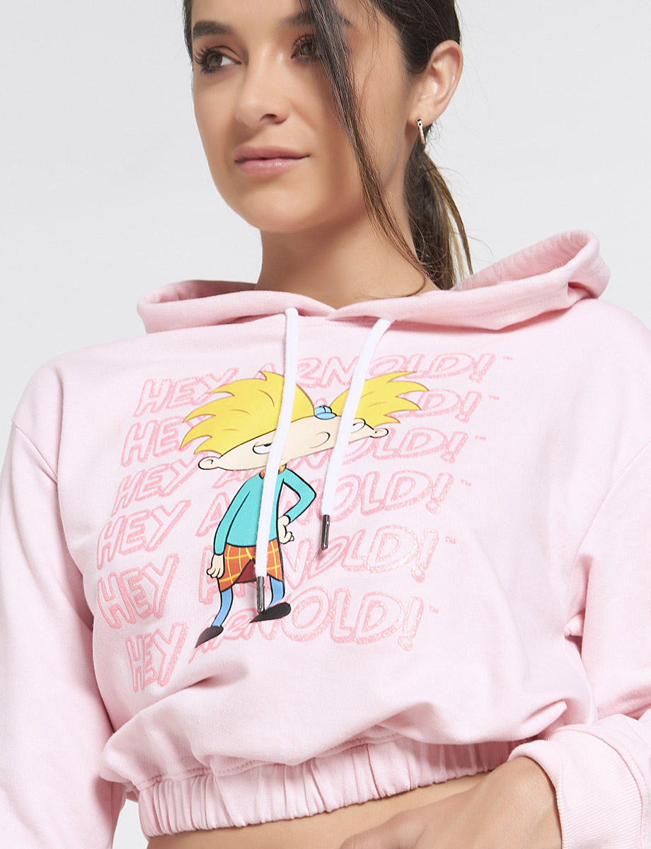 Chompa Corta Hey Arnold! Rosada