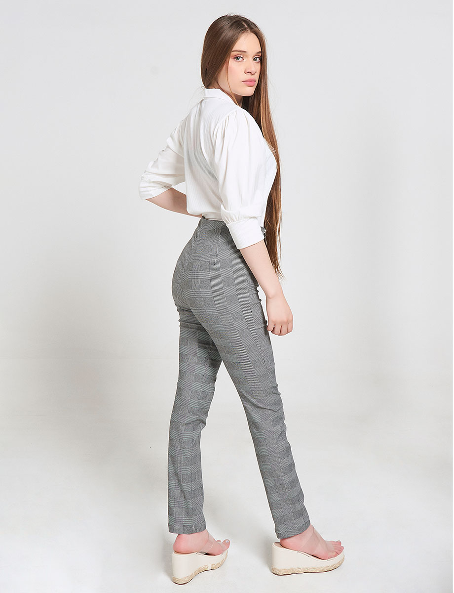 Pantalón a Cuadros con Cierres