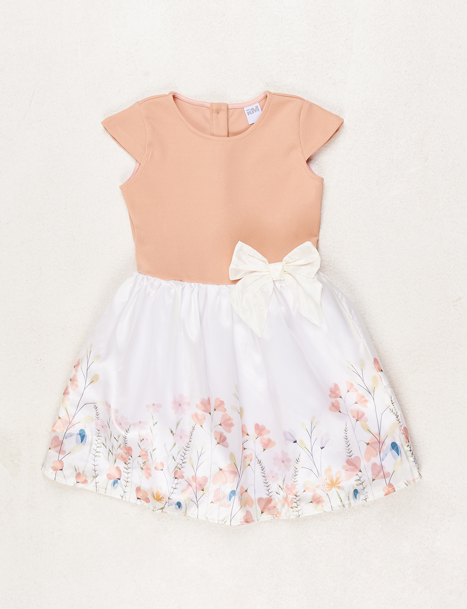Vestido pre Formal Tafetán con Lazo