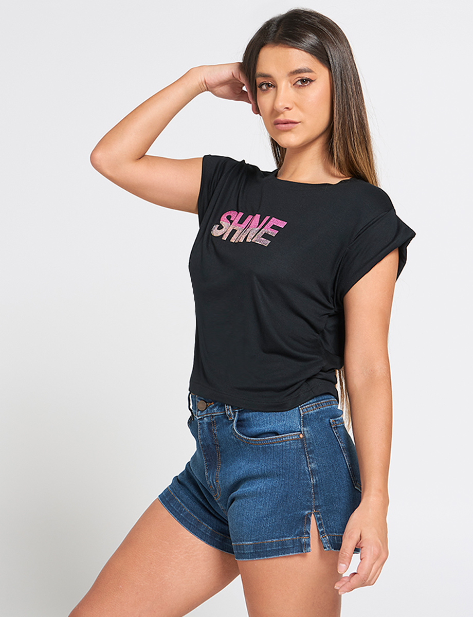 Camiseta Shine Negra