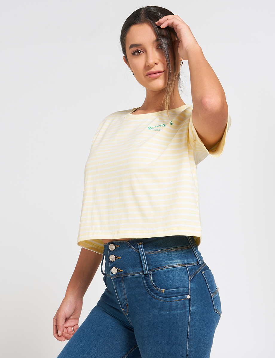 Camiseta a Rayas Beverly Hills