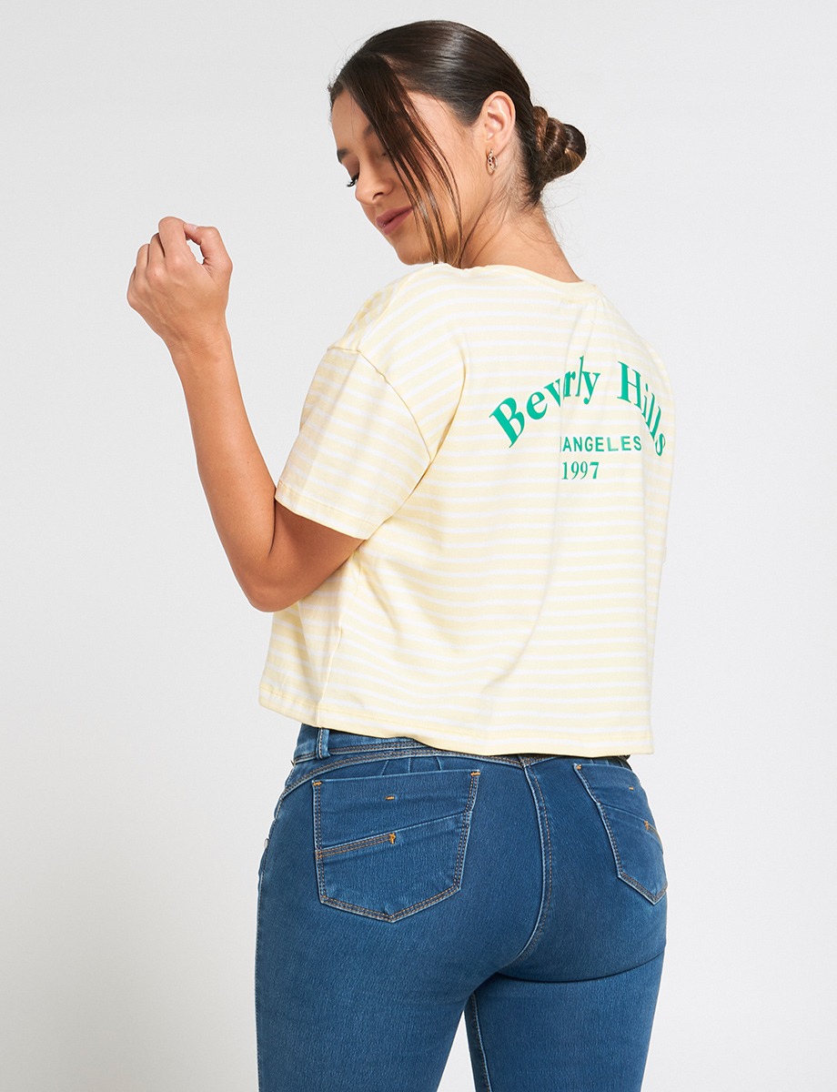 Camiseta a Rayas Beverly Hills