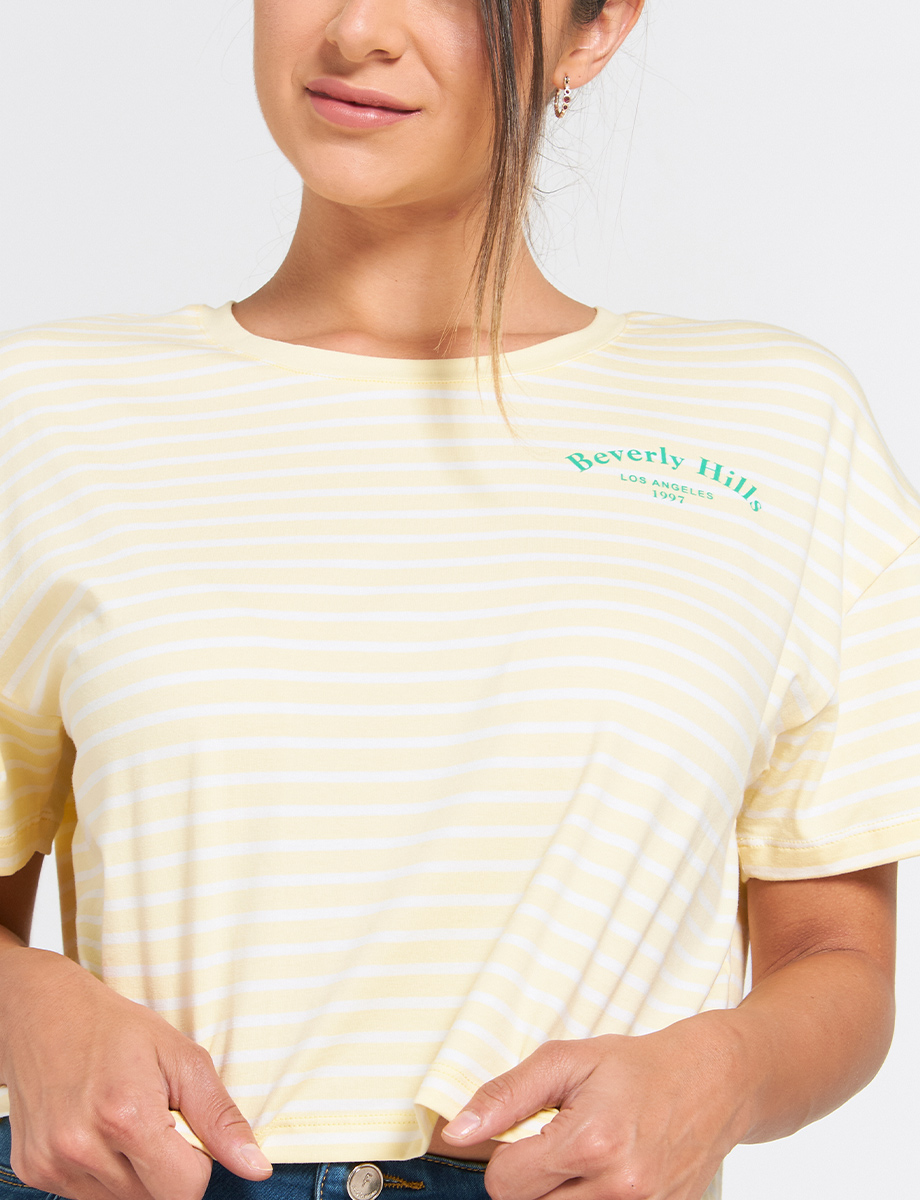 Camiseta a Rayas Beverly Hills