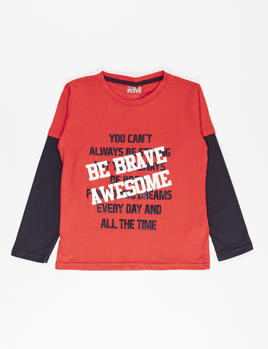 Buzo esc Bicolor Be Brave Awesome