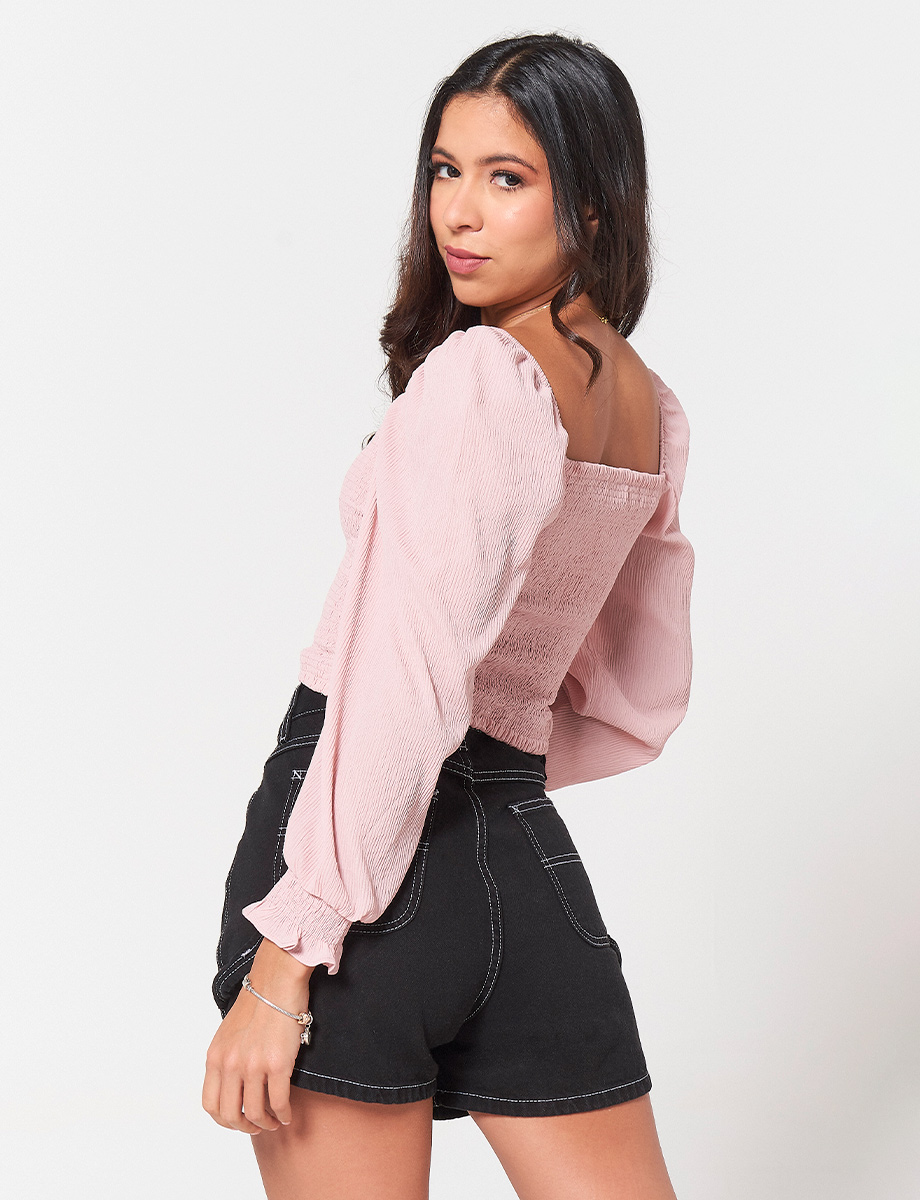 Blusa Campesina Rosado