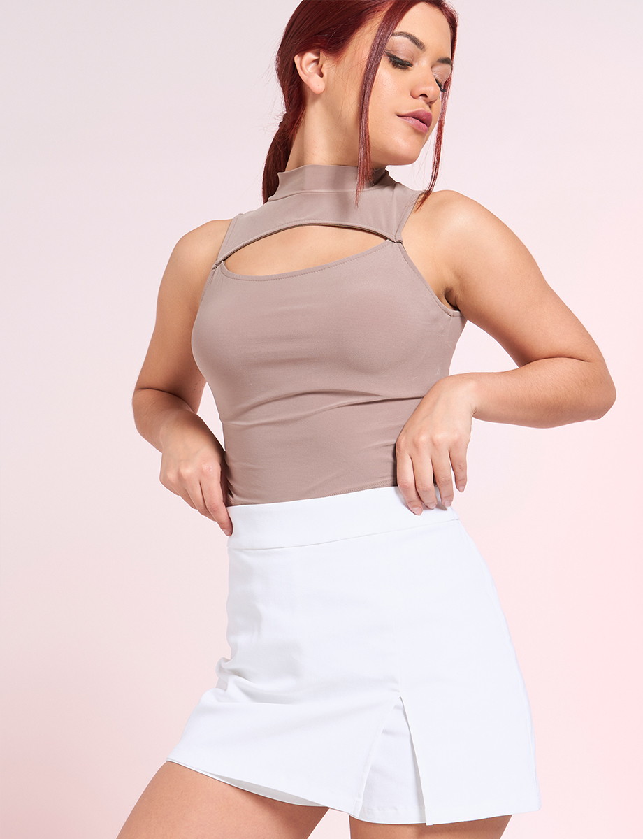 Short Falda Abierto Blanco