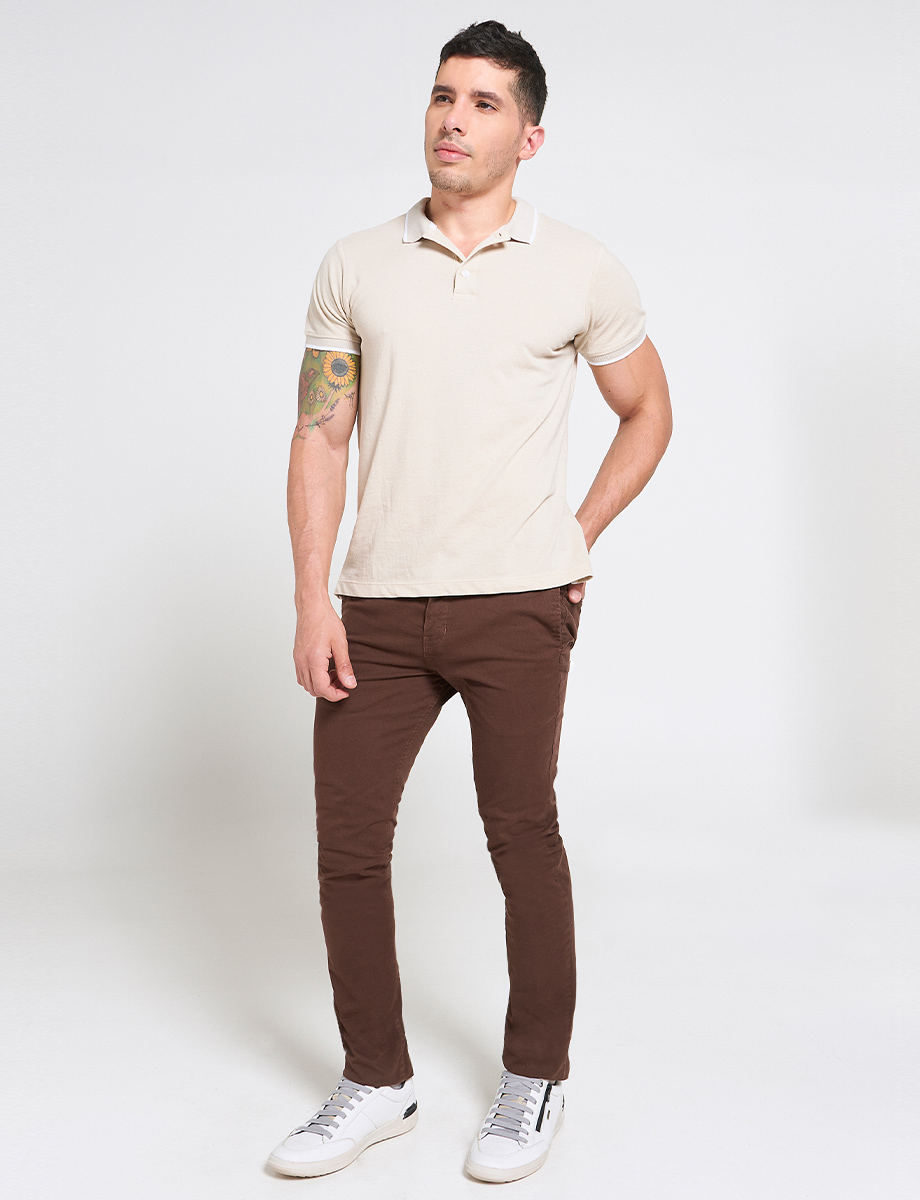 Pantalón Chino Regular Chocolate