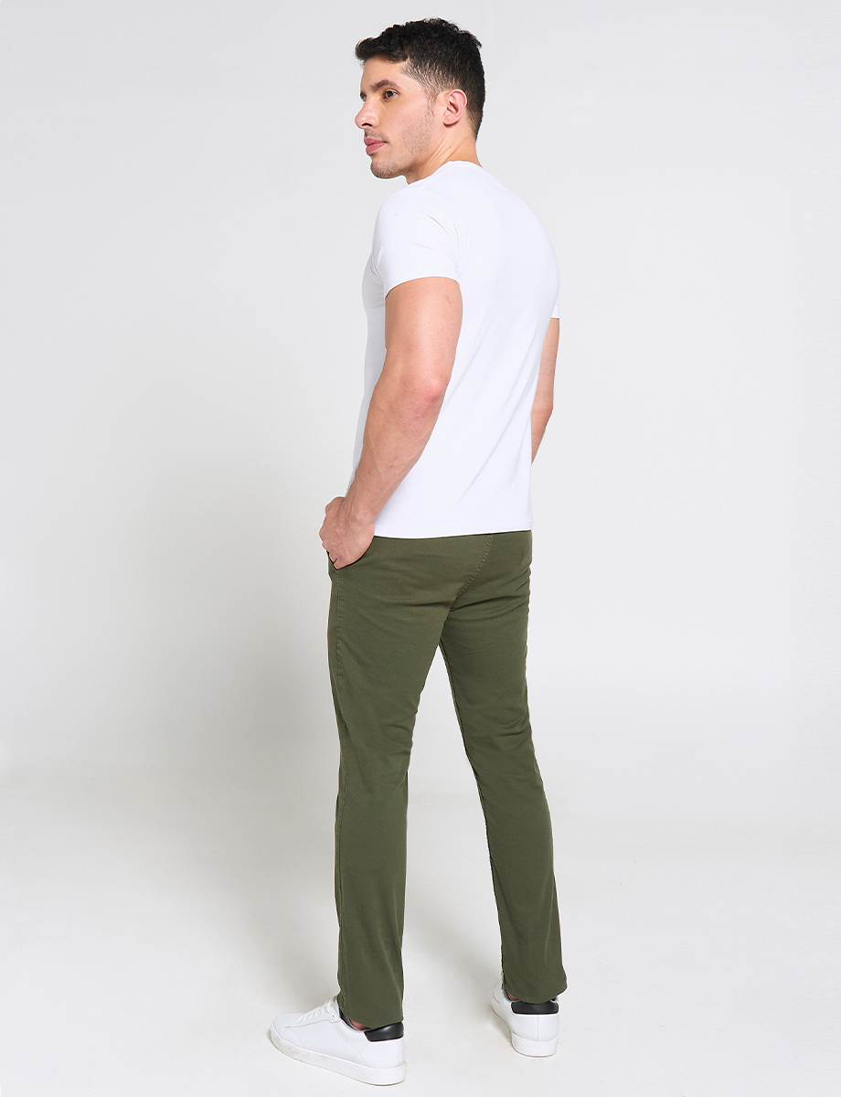 Pantalón Chino Gabardina Verde