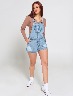 Overol Corto Denim con Rotos