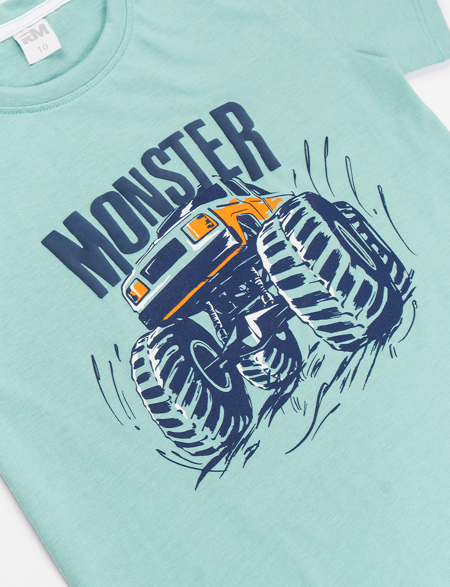 Camiseta Verde menta Monster